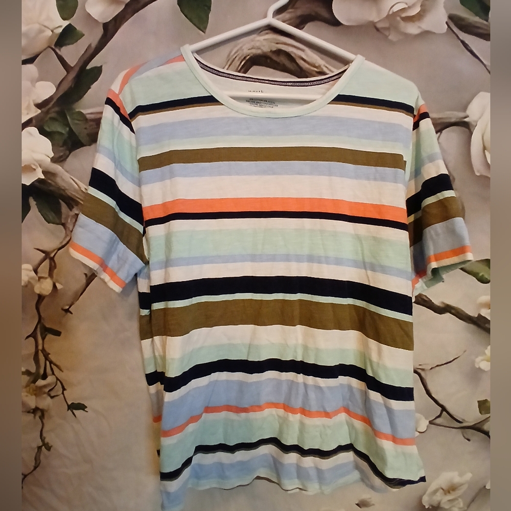Westbound Multicolor Striped Short Sleeve Tee